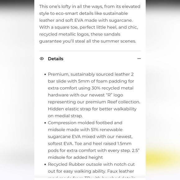 Reef Lofty Luxe Hi Platform Slide Sandals- Natural - Picture 5 of 9